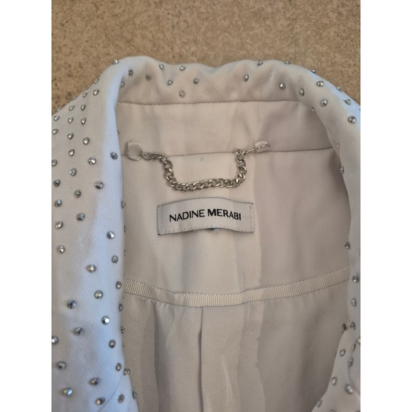 Nadine Merabi "Carrie" - White Crystal Blazer - Women's - Hand-Finished - Picture 4 of 9